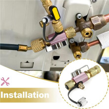 2X Vacuum-Rated Valve Core Removal Tool, 5/16inch Female Flare X 1/4inch Male Flare,Compatible with for R410A