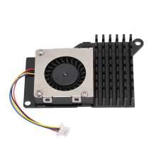 Active Cooler for RasPi 5 4Pin Aluminum Alloy Fan 30x30x7mm Black