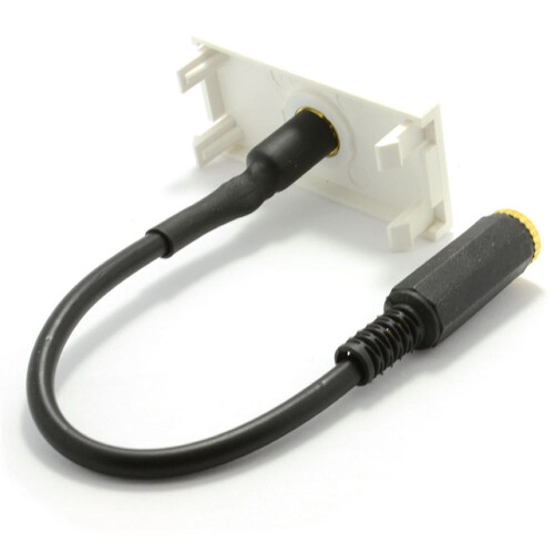 kenable Ready Made Faceplate Module 3.5mm Stereo Jack Panel Mount Stub 15cm 1