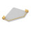 Acrylic Corner Floating Shelf Gold, Wall-Mounted 11