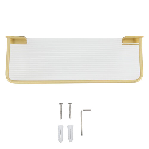 Gold Acrylic Wall Shelf 40x10cm
