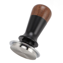 Frühjahrslastiger Kaffeepresse 51 mm Edelstahl Walnuss Presswerkzeug