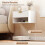 Homcom Mesitas de Noche Blanco 40 x 30 x 25 cm 4