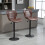 Homcom Set 2 Taburetes Bar Marrón 46.5 x 54 x 108 cm 2