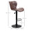 Homcom Set 2 Taburetes Bar Marrón 46.5 x 54 x 108 cm 3