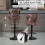 Homcom Set 2 Taburetes Bar Marrón 46.5 x 54 x 108 cm 4