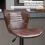 Homcom Set 2 Taburetes Bar Marrón 46.5 x 54 x 108 cm 5