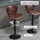 Homcom Set 2 Taburetes Bar Marrón 46.5 x 54 x 108 cm 6