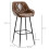 Homcom Taburetes de Bar Marrón 50 x 47.5 x 102.5 cm 3
