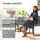 Outsunny Conjunto de Jardín Gris 58 x 55 x 76 cm 5