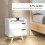 Homcom Mesita de Noche Blanco 33 x 28 x 42cm 6