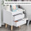 Homcom Mesita de Noche Blanco 33 x 28 x 42cm 7