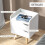 Homcom Mesita de Noche Blanco 33 x 28 x 42cm 8