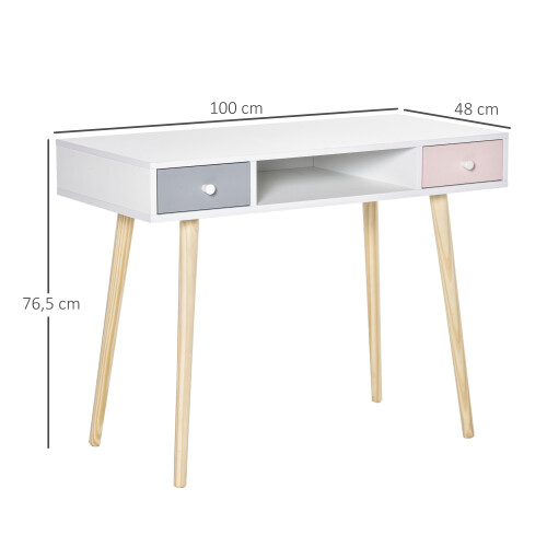 Homcom Escritorio Infantil Multicolor 100 x 48 x 76.5 cm 2