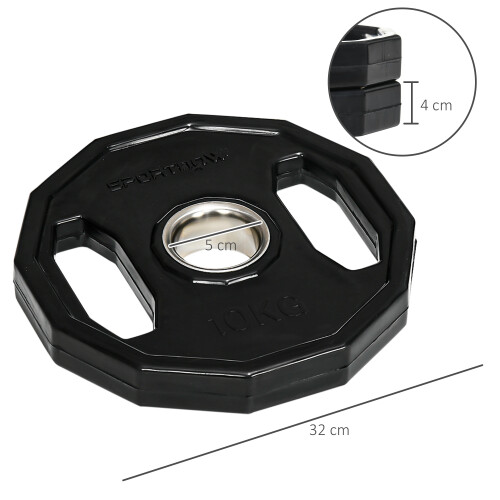 Discos de Pesas Negro 32 x 32 x 4 cm 2