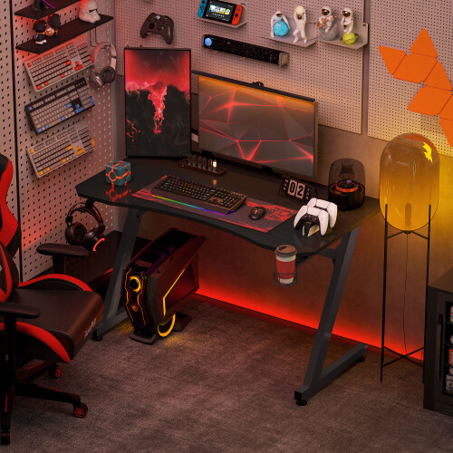 Homcom Mesa Gaming Negro 120 x 65 x 74.5 cm 1