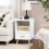 Homcom Mesilla de Noche Blanco 40 x 40 x 62 cm 2