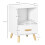 Homcom Mesilla de Noche Blanco 40 x 40 x 62 cm 3