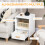 Homcom Mesilla de Noche Blanco 40 x 40 x 62 cm 4