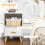 Homcom Mesilla de Noche Blanco 40 x 40 x 62 cm 6