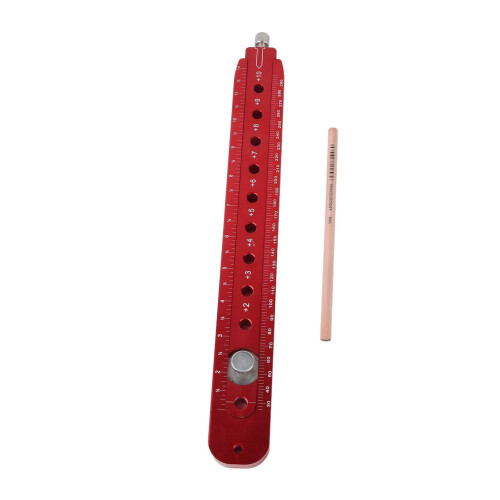Adjustable Aluminum Alloy Woodworking Compass Scriber Arc Ruler L 2