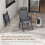 Outsunny Sillas Plegable Gris 58 x 64 x 94 cm 5