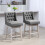 Homcom Taburetes de Bar Gris 46 x 57 x 101 cm 2