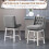 Homcom Taburetes de Bar Gris 46 x 57 x 101 cm 4