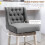 Homcom Taburetes de Bar Gris 46 x 57 x 101 cm 5