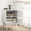 Homcom Mesita de Noche Blanco 40 x 35 x 58 cm 6