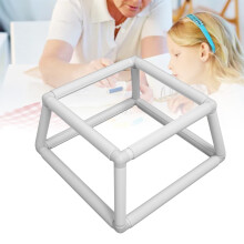 Embroidery Frame Lap Stand Set 20x20cm/25x25cm White for Cross Stitch