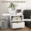 Homcom Mesilla de Noche Blanco 45 x 35 x 73 cm 7