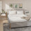 Homcom Mesitas de Noche Blanco 40 x 29 x 29 cm 2