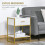 Homcom Mesitas de Noche Blanco 45 x 40 x 60 cm 3