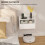 Homcom Mesitas de Noche Blanco 40 x 29 x 29 cm 6