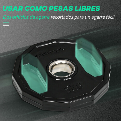 Discos de Pesa Negro 24 x 24 x 3.5 cm 1