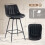 Homcom Taburetes de Bar Negro 47 x 54.5 x 97.5 cm 3