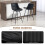 Homcom Taburetes de Bar Negro 47 x 54.5 x 97.5 cm 4