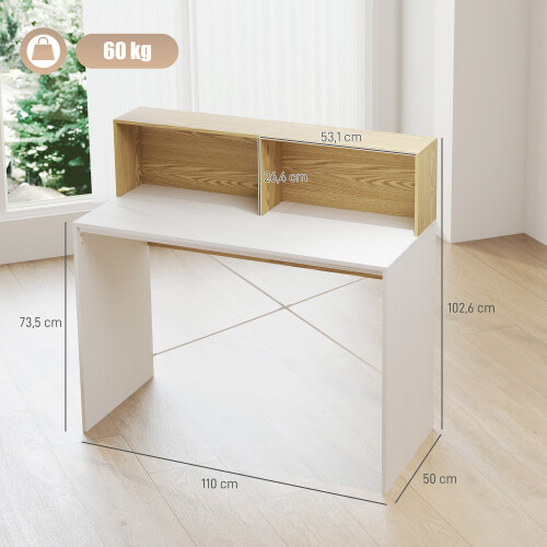 Homcom Escritorio Marrón 110 x 50 x 102.6 cm 2