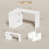 Homcom Escritorio Reversible Blanco 163 x 39 x 75 cm 3