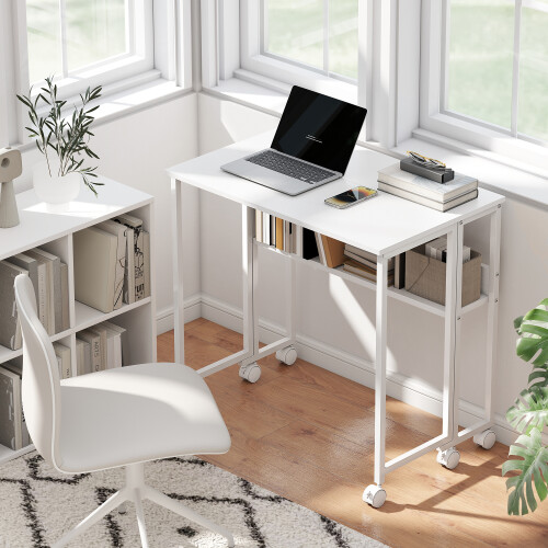 Homcom Escritorio Plegable Blanco 80 x 50 x 75 cm 1