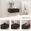 Homcom Mesitas de Noche Negro 40 x 30 x 15 cm 5
