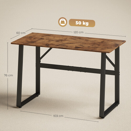 Homcom Escritorio Marrón 120 x 60 x 76 cm 2
