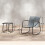 Outsunny Conjunto de Bistró Gris 79 x 61 x 78 cm 3