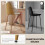 Homcom Taburetes de Bar Marrón 45 x 54.5 x 94 cm 6