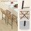 Homcom Taburetes de Bar Marrón 43 x 56 x 101 cm 6