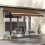 Outsunny Toldo Manual Retráctil marrón 295 x 245 x 151.5 cm 2