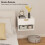 Homcom Mesitas de Noche Blanco 40 x 34 x 29 cm 6