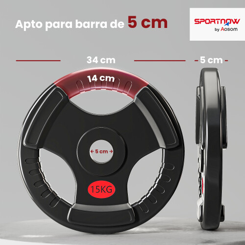 Discos de Pesa Negro 34 x 34 x 5 cm 2