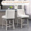 Homcom Taburetes de Bar Beige 46 x 57 x 101 cm 4